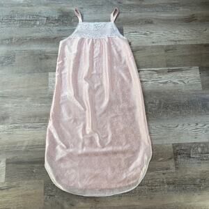 Vintage Nicole Pink Satin & Lace Nightgown ILGWU Made in USA | Size M